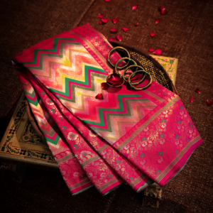 Traditional Dharmawaram Saree with Nylon Jari Work