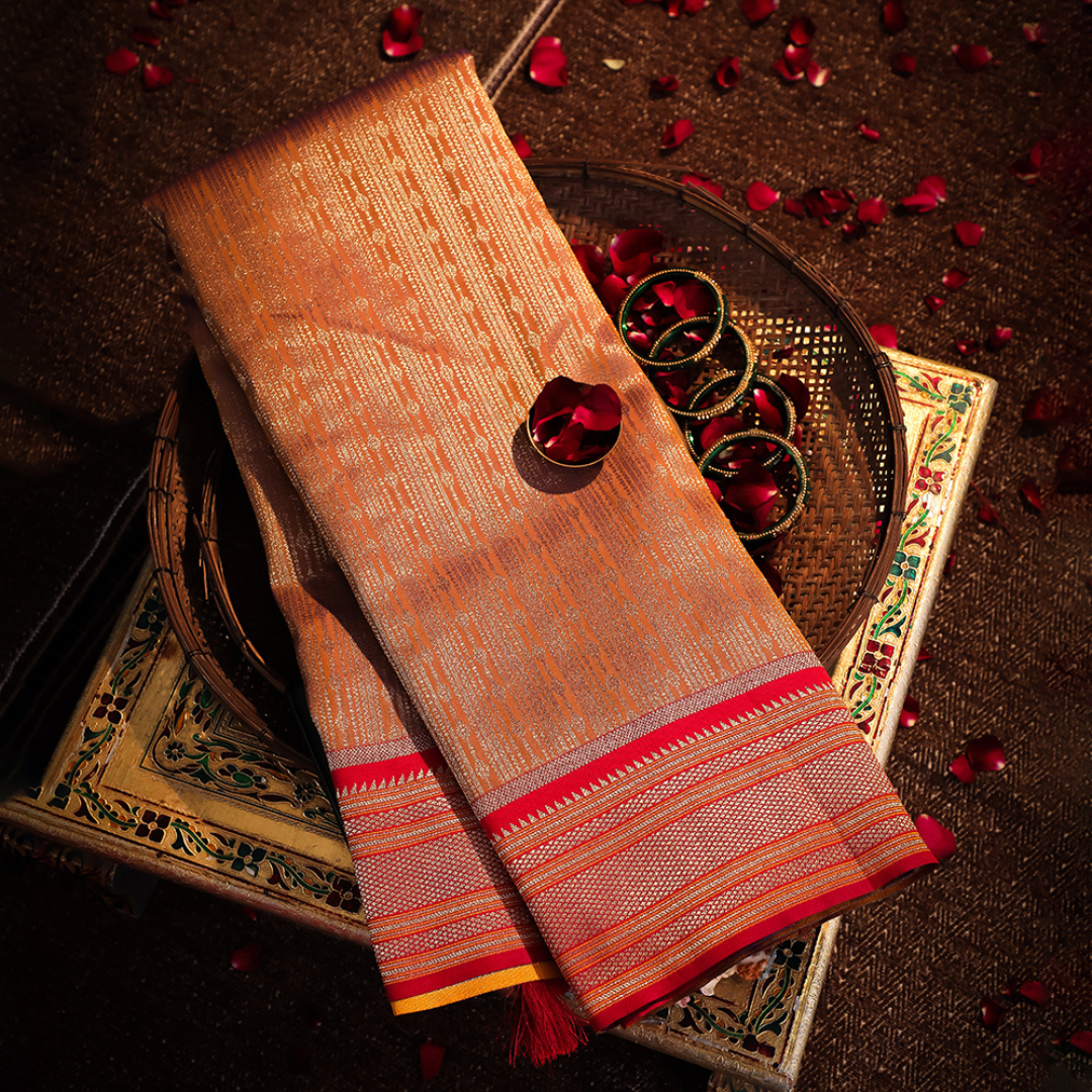 Traditional Paithani Saree with Anmol Jari and Meenakari