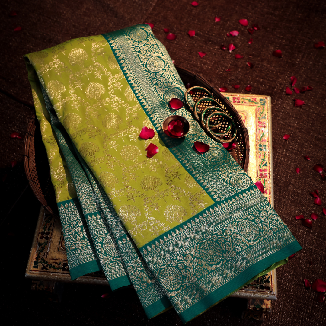 Classic Kanjiwaram Silk Saree with Nylon Jari