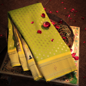 Traditional Paithani Saree with Anmol Jari and Thread Meenakari