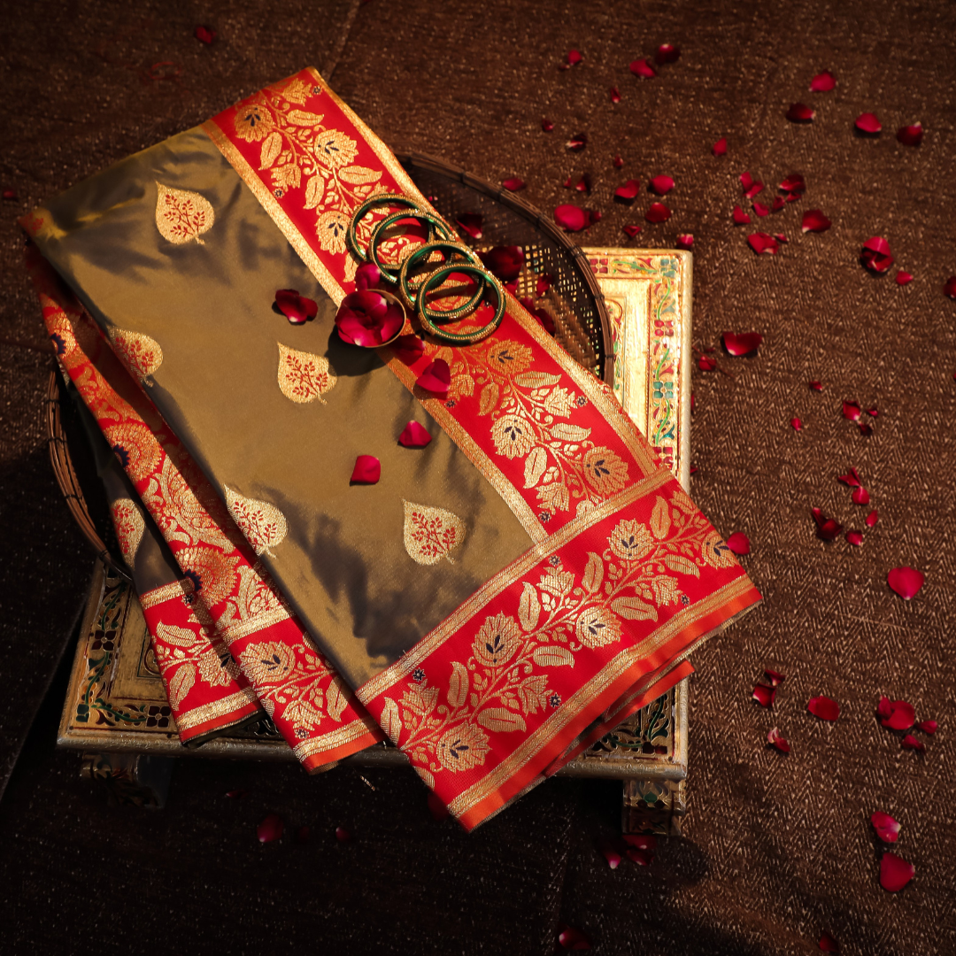 Soft Silk Katan Saree with Anmol Jari